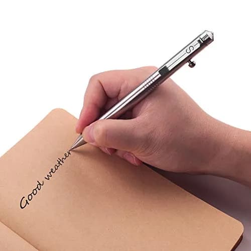 SMOOTHERPRO Stainless Steel Bolt Action Pen with Pilot G2 Refill | Heavy Duty EDC Writing Tool thumbnail 3