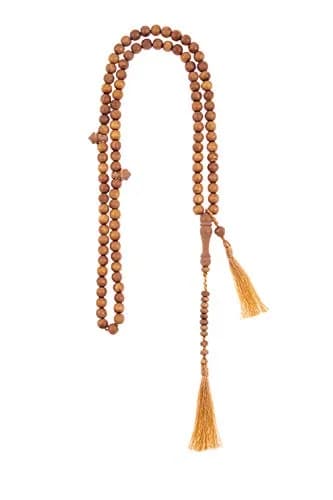 Nusantara Shop Sandalwood Tasbih 99 Beads 8mm | Natural Wood Islamic Prayer Beads for Meditation & Dhikr thumbnail 2