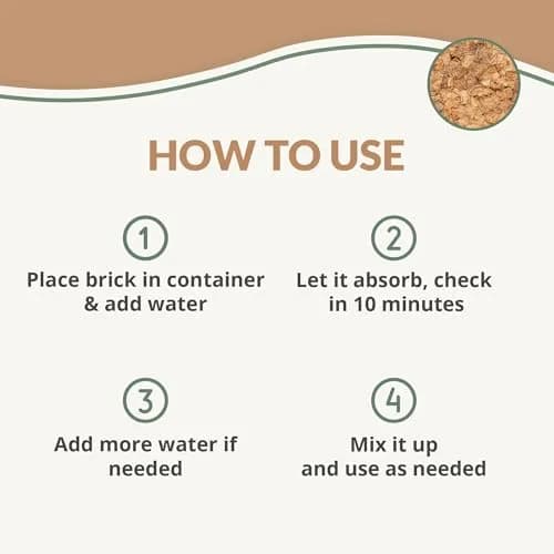 plantonix Coco Chips Mulch Brick (10lbs) | Organic Moisture Retention for Gardens thumbnail 3