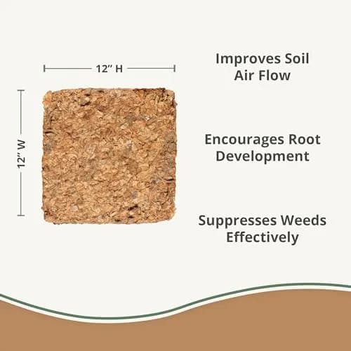 plantonix Coco Chips Mulch Brick (10lbs) | Organic Moisture Retention for Gardens thumbnail 4