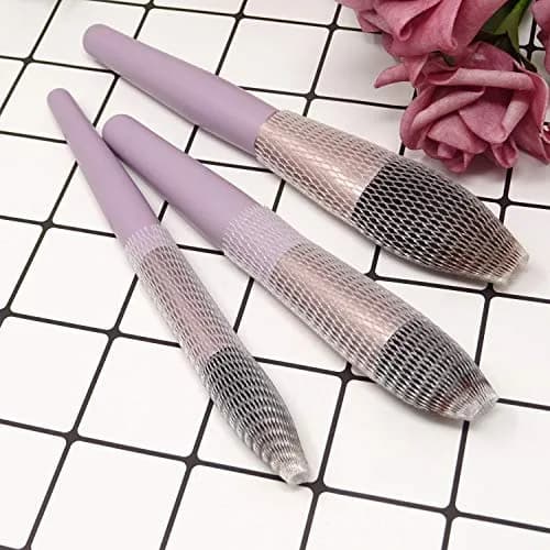 Honbay White 100PCS Makeup Brush Protector Mesh Covers | Expandable & Reusable thumbnail 3