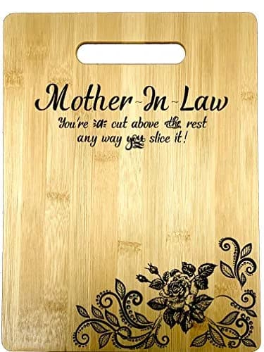 Joel's Picks Engraved Bamboo Cutting Board 23.5cm x 32.4cm | Mother-in-Law Gift with Custom Quotes thumbnail 1
