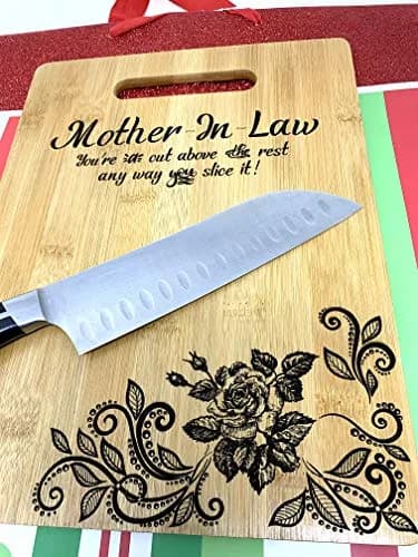 Joel's Picks Engraved Bamboo Cutting Board 23.5cm x 32.4cm | Mother-in-Law Gift with Custom Quotes thumbnail 4
