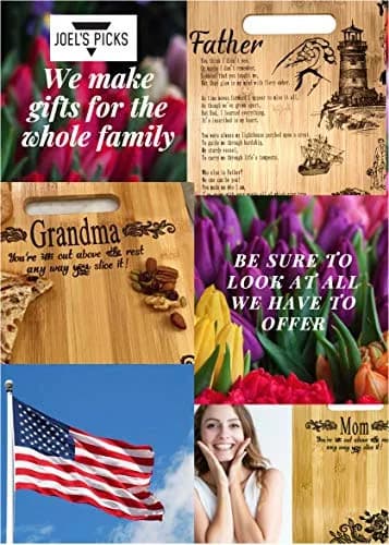 Joel's Picks Engraved Bamboo Cutting Board 23.5cm x 32.4cm | Mother-in-Law Gift with Custom Quotes thumbnail 6