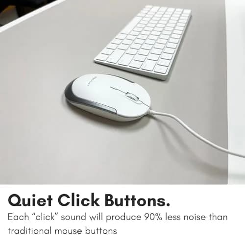Macally Wired USB C Mouse for Mac & Windows - 3 Button & Scroll Wheel | Ambidextrous Design, DPI Switch 800/1200/1600/2400 thumbnail 5