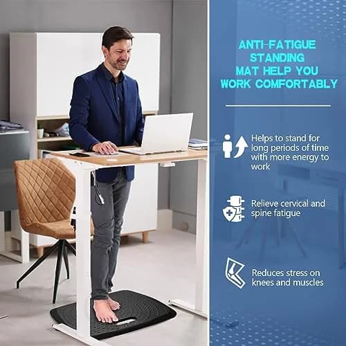 ergohead Anti Fatigue Kitchen Floor Mat Comfort Standing Mat, 17" x 22" | Relieves Fatigue & Supports Feet thumbnail 2