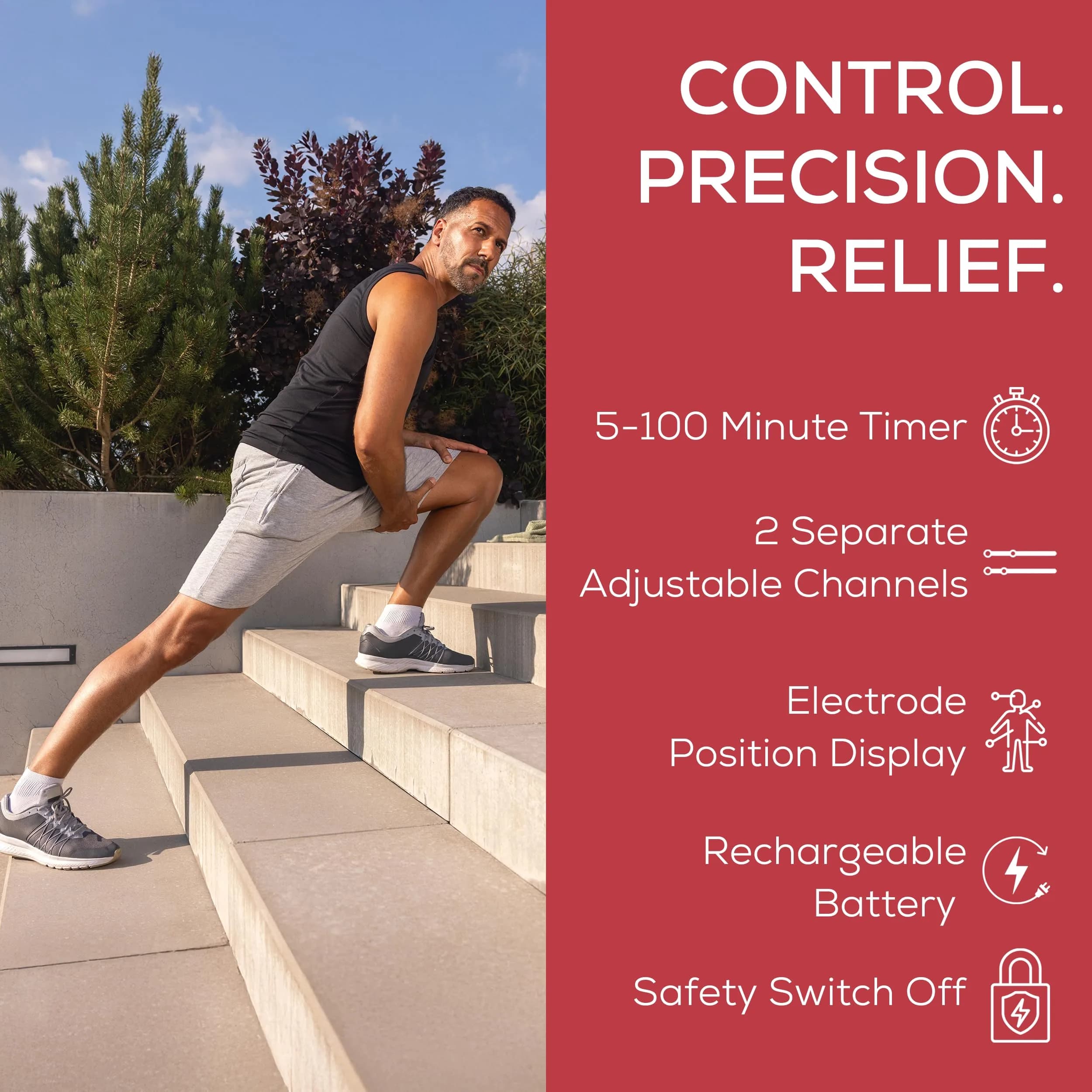 Beurer EM59 Digital 3-in-1 TENS Unit, EMS & Heat Therapy with 64 Applications | 190g (6.7 oz) - view 8