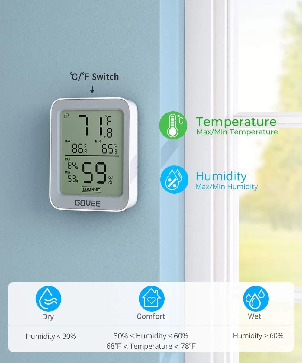 Govee H5075 Bluetooth Hygrometer Thermometer | Accurate Temp & Humidity Monitoring - view 4
