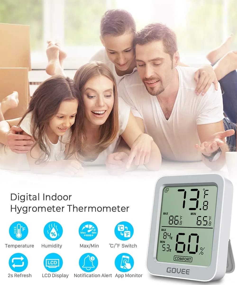 Govee H5075 Bluetooth Hygrometer Thermometer | Accurate Temp & Humidity Monitoring - view 2