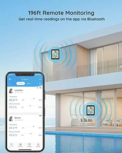 Govee Indoor Hygrometer Thermometer 2 Pack H5075 | Bluetooth App Control & Real-time Monitoring thumbnail 4