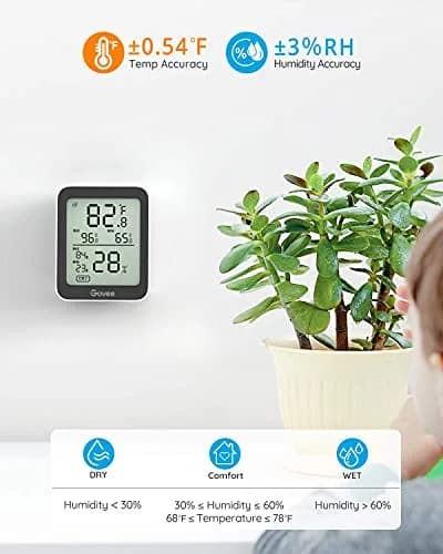 Govee Indoor Hygrometer Thermometer 2 Pack H5075 | Bluetooth App Control & Real-time Monitoring thumbnail 2