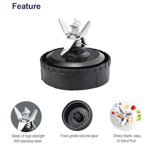GahsElec 6-Fin Blender Blade Replacement for Ninja BL660 BL663 BL740, 8.5cm (3.35in) Diameter, 7.6cm (3in) Height | Compatible with 16oz Cups thumbnail 9