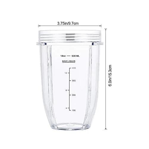 GahsElec 18oz Blender Cups with Sip & Seal Lids (2 Pack, 532ml) | Replacement Parts for Ninja Auto IQ Blenders thumbnail 4