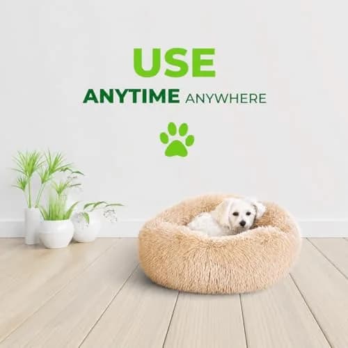 Whiskers & Friends Calming Donut Cat Bed 58cm (23") | Orthopedic Plush Pet Bed for Cats & Small Dogs thumbnail 6