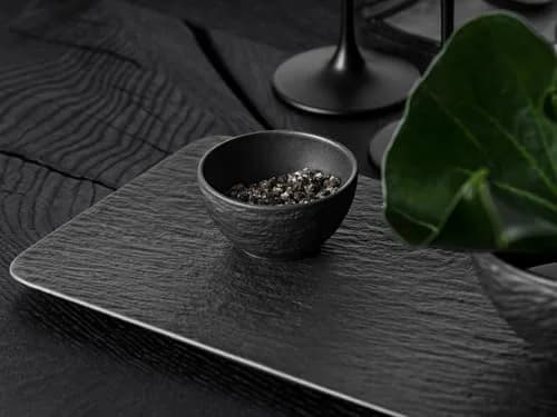 Villeroy & Boch Manufacture Rock, Modern Bowl for Finger Food and Dips | Premium Porcelain, Dishwasher Safe, Black thumbnail 3