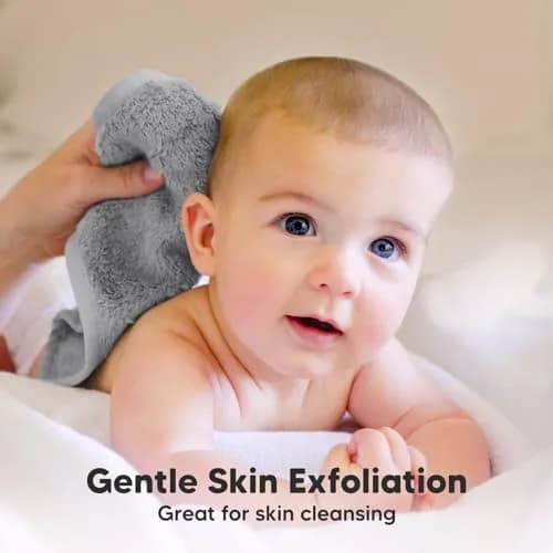 KeaBabies Baby Washcloths 10x10 in Cool Gray | Ultra-Soft Bamboo, Reusable & Absorbent for Gentle Baby Care thumbnail 3