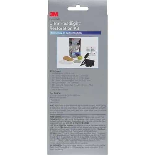 3M Ultra Headlight Restoration Kit | Heavy-Duty Plastic Lens Restorer with Sanding Discs & UV Protectant thumbnail 4