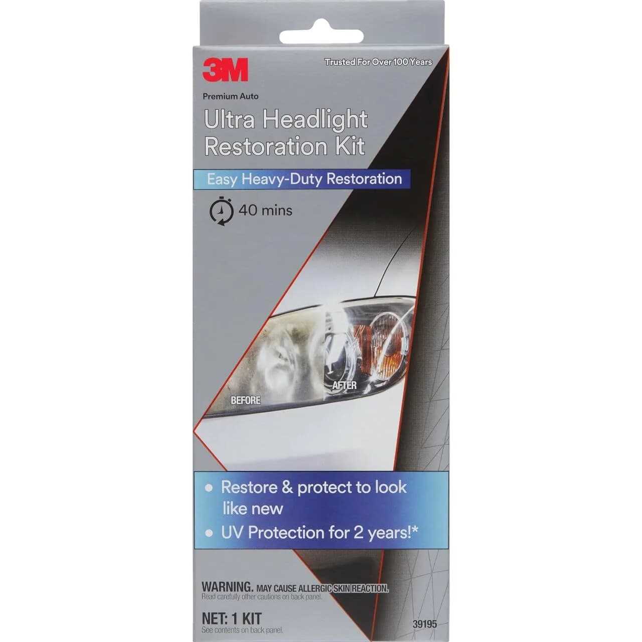 3M Ultra Headlight Restoration Kit | Heavy-Duty Plastic Lens Restorer with Sanding Discs & UV Protectant - view 2