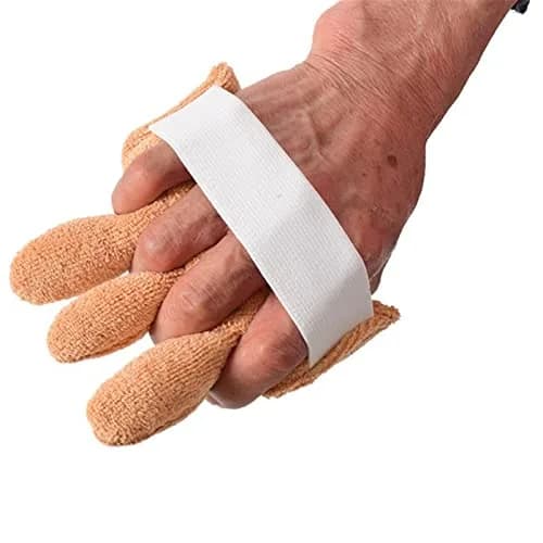 Dioche Finger Separator Cone with Elastic Band, Hand & Finger Aid for Contracture, 10cm (3.9in) Orange | Prevents Adhesion & Ulceration thumbnail 2