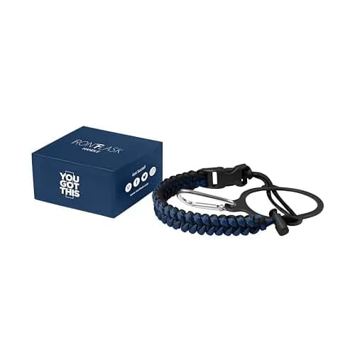 IRON °FLASK Paracord Handle for Wide Mouth Bottles | Durable Carry Strap with Carabiner & Survival Kit thumbnail 2