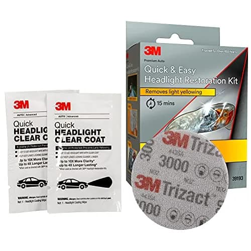3M Quick and Easy Headlight Restoration Kit, 2 Wipes & 2 Discs | Restores Clarity in 15 Minutes thumbnail 2
