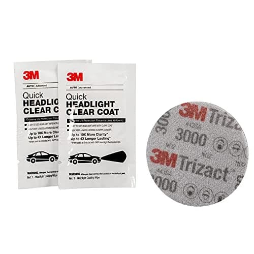 3M Quick and Easy Headlight Restoration Kit, 2 Wipes & 2 Discs | Restores Clarity in 15 Minutes thumbnail 3