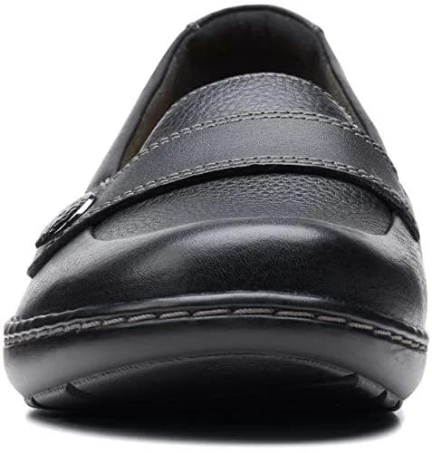 Clarks Women's Cora Daisy Loafer Black Tumbled Leather Wide | Fashion Casual Slip-On thumbnail 6