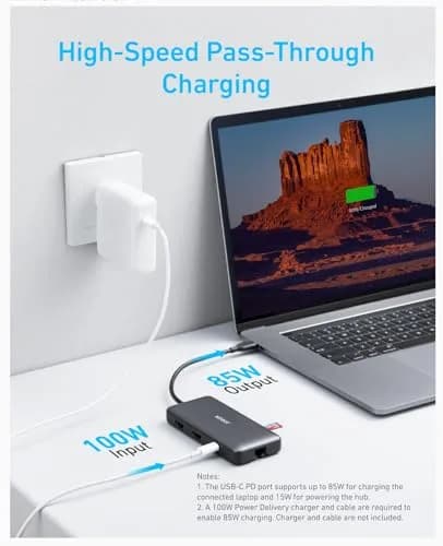 Anker 8-in-1 USB C Hub Dual Monitor Docking Station 4K HDMI | Expands Laptop Connectivity thumbnail 6