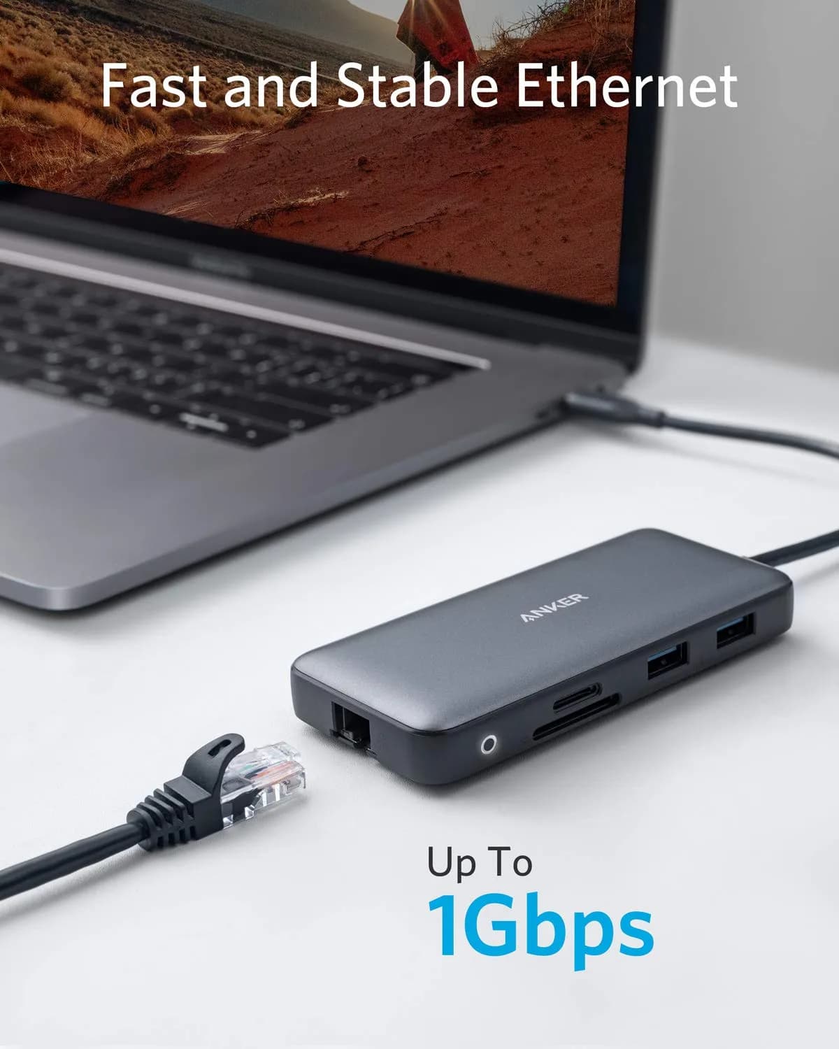 Anker 8-in-1 USB C Hub Dual Monitor Docking Station 4K HDMI | Expands Laptop Connectivity - view 8