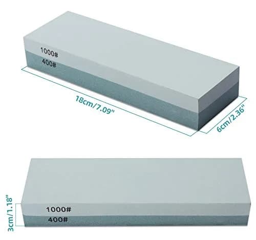 MIDO PROFESSIONAL ABRASIVE Knife Sharpening Stone 400/1000 Grit 1.46 lb (0.68 kg) | Dual-Sided Whetstone for Kitchen Knives thumbnail 4