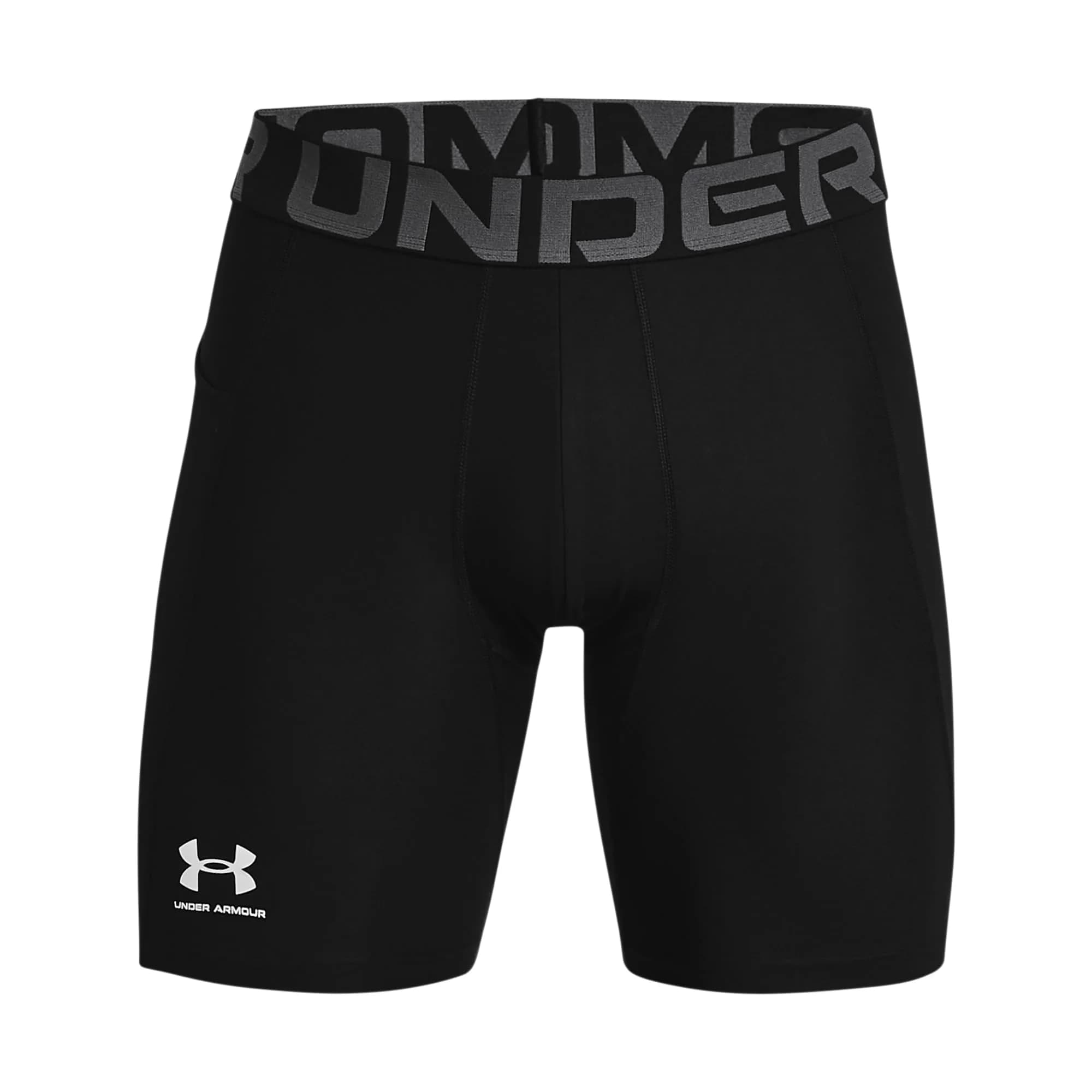 Under Armour Men's Armour HeatGear Compression Shorts Black MD | 15cm (6"inseam) — Black (001)/Pitch Gray