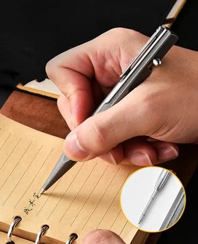 Hamans Bolt Action Pen Titanium Ballpoint Pen 120mm | Compact, Refillable, Multicolored thumbnail 7