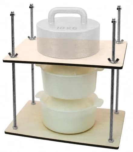 PetriStor Wooden Cheese Press with 2 Cheese Mold, 1.3Qt | Home Cheese Making Kit for Hard & Soft Cheeses thumbnail 1
