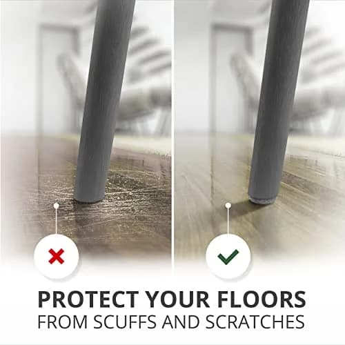 X-Protector Grey 48 PCS 1" Round Furniture Floor Protector Pads | Protects Wood & Laminate Floors thumbnail 5