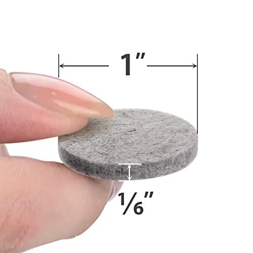 X-Protector Grey 48 PCS 1" Round Furniture Floor Protector Pads | Protects Wood & Laminate Floors thumbnail 2