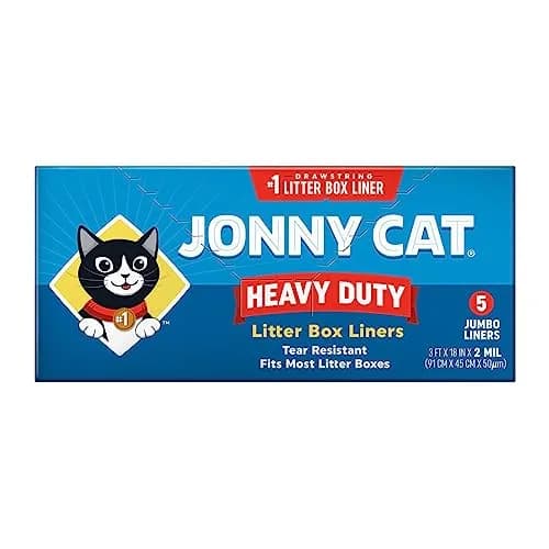 JONNY CAT Heavy Duty Drawstring Litter Box Liners 20 Count (91cm x 45cm) | Tear Resistant & Easy Disposal thumbnail 4