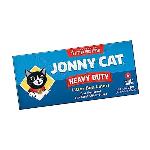 JONNY CAT Heavy Duty Drawstring Litter Box Liners 20 Count (91cm x 45cm) | Tear Resistant & Easy Disposal thumbnail 5