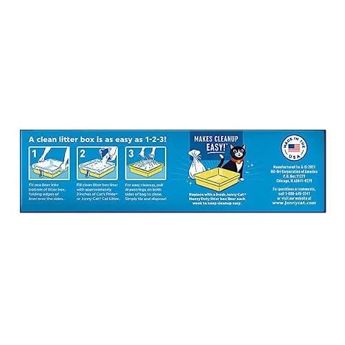 JONNY CAT Heavy Duty Drawstring Litter Box Liners 20 Count (91cm x 45cm) | Tear Resistant & Easy Disposal thumbnail 6