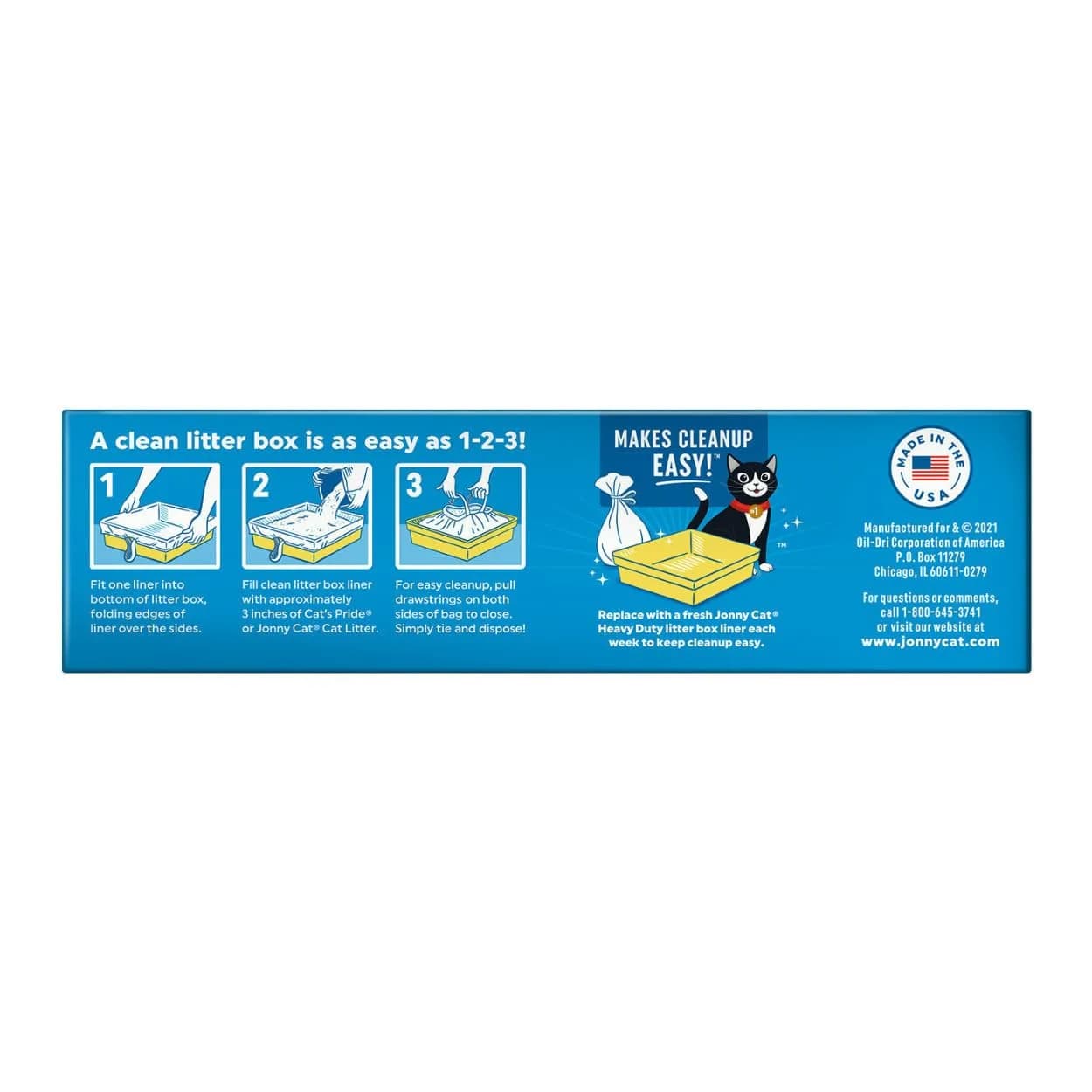 JONNY CAT Heavy Duty Drawstring Litter Box Liners 20 Count (91cm x 45cm) | Tear Resistant & Easy Disposal - view 6
