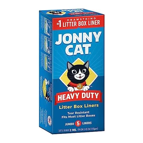 JONNY CAT Heavy Duty Drawstring Litter Box Liners 20 Count (91cm x 45cm) | Tear Resistant & Easy Disposal thumbnail 2
