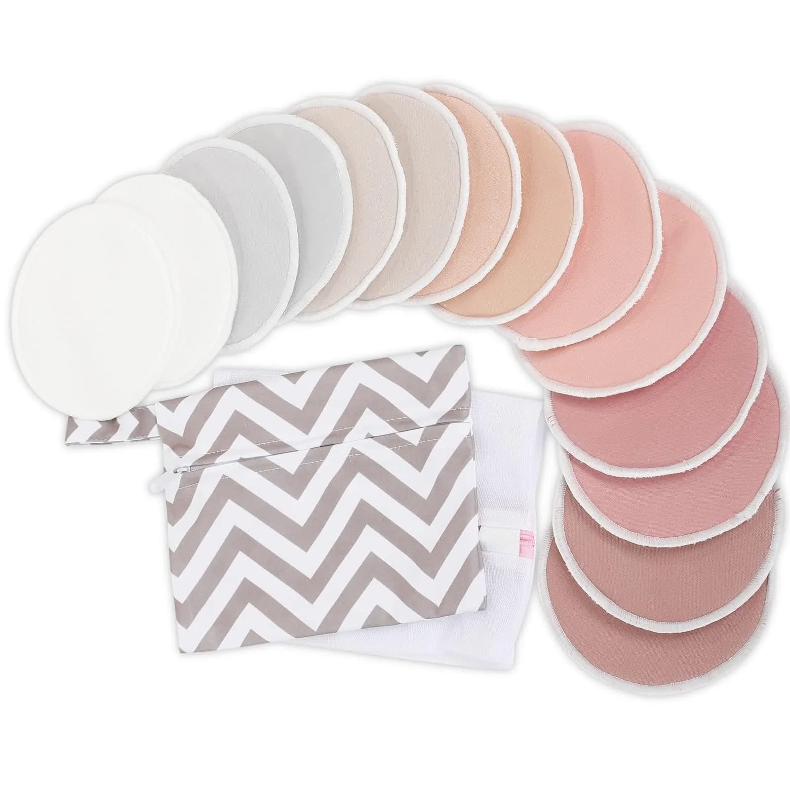 KeaBabies Reusable Nursing Pads (14-Pack, Large 4.8") | Soft Bamboo Viscose Breast Pads for Leaking Milk - main product image