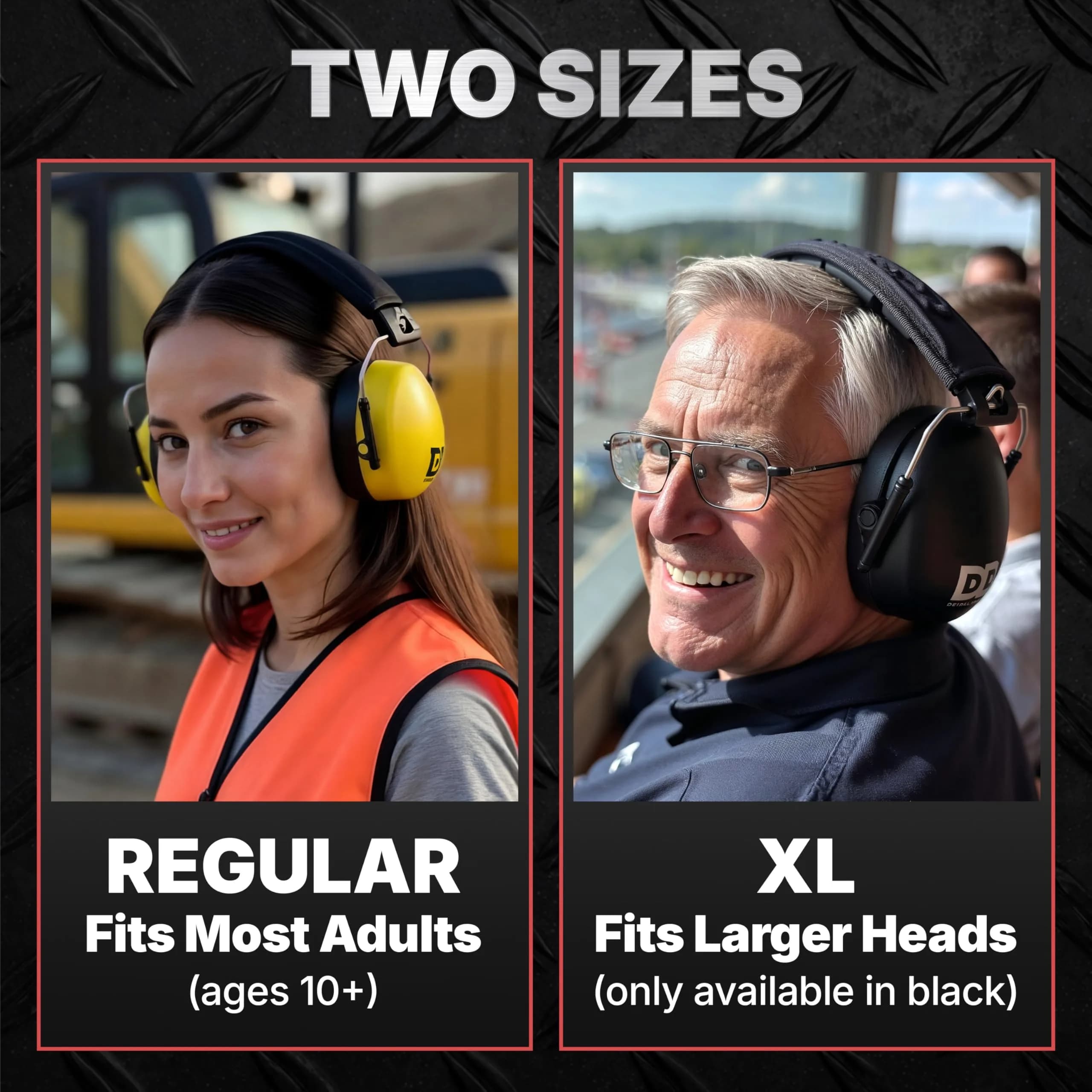Decibel Defense 37 dB NRR Safety Earmuffs - Bright Yellow | Superior Noise Reduction - view 3