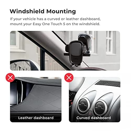 iOttie Easy One Touch 5 Signature Dashboard & Windshield Car Mount Phone Holder with Telescopic Arm, 20.3 cm (8 inches) Extension | Secure Grip for Smartphones thumbnail 5