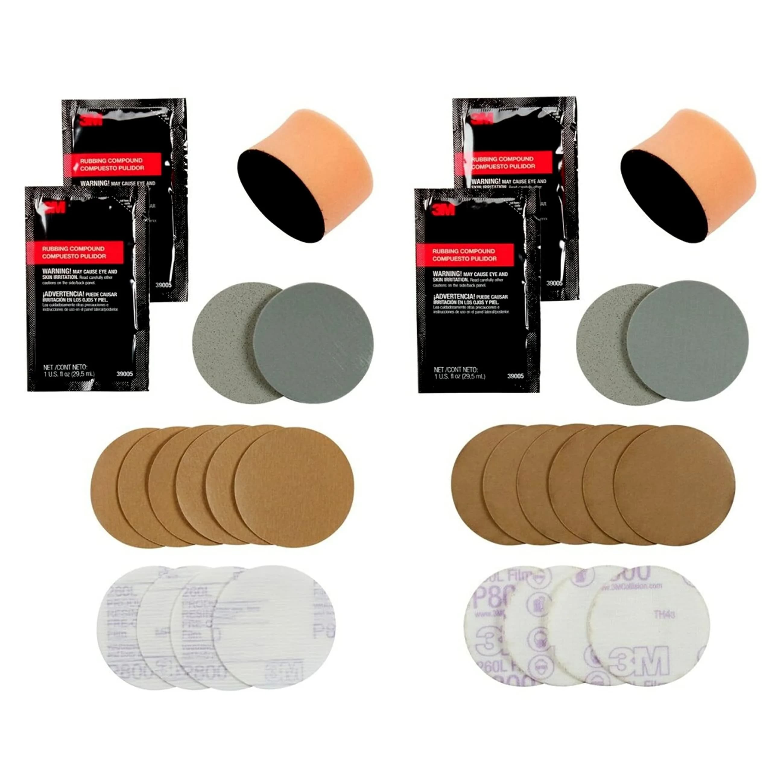 3M Headlight Restoration Kit with Clear Coat Wipes, Sanding Discs & Foam Pad | 1 Kit — 2 Kits