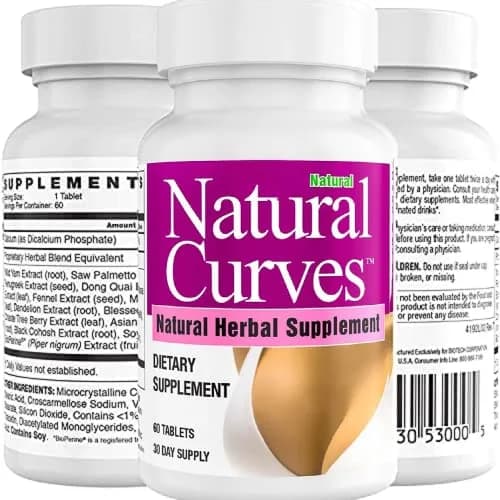 Natural Curves Breast Enhancement Pills Estrogen Support Vegan Non-GMO 60ct | Supports Fuller, Firmer Bust in 30 Days thumbnail 8