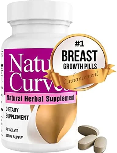 Natural Curves Breast Enhancement Pills Estrogen Support Vegan Non-GMO 60ct | Supports Fuller, Firmer Bust in 30 Days thumbnail 2