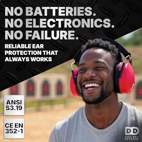 DECIBEL DEFENSE Ear Protection 37 dB NRR Safety Red | Industry-Leading Noise Reduction thumbnail 5