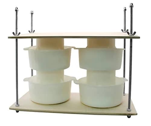 PetriStor Wooden Cheese Press 16in | Durable Home Cheese Making Tool with Metal Guides thumbnail 1