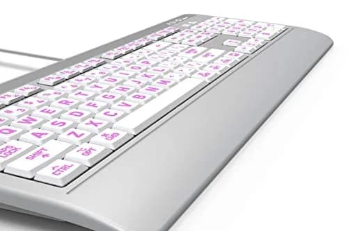 Azio KB540 Large Print 3-Color LED Wired USB Keyboard | Waterproof & Mac Compatible thumbnail 4