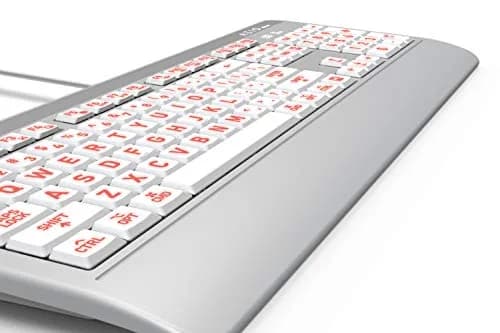 Azio KB540 Large Print 3-Color LED Wired USB Keyboard | Waterproof & Mac Compatible thumbnail 5